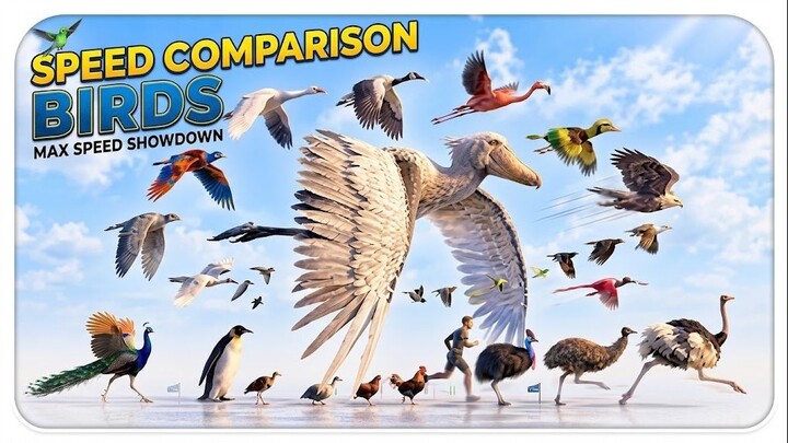 SPEED COMPARISON 3D Birds 🦅