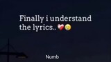 Finally I understand the lyrics