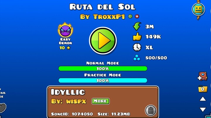 Ruta del Sol (Demon 100%) so hard :(