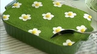 تيراميسو الماتشا الذي يعبق بروح الربيع، جماله خلاب للغاية!