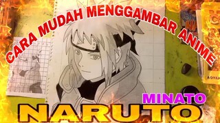 cara mudah menggambar anime/MANGA Naruto minato