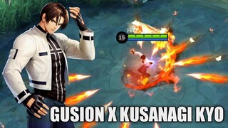 GUSION X KUSANAGI KYO SKIN SCRIPT FULL EFFECTS VOICE - MOBILE LEGENDS