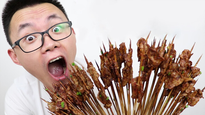 [Kuliner] 100 tusuk sate sapi!!! Kalo tidak habis, cosplay jadi cewek!