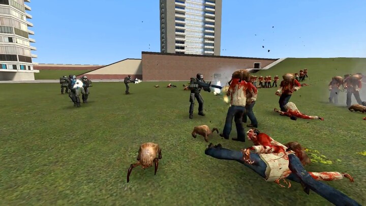 [GMV]กบฏเกราะหนักห้าคนปะทะซอมบี้ปูหัว 100 ตัว