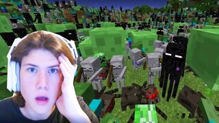 Minecraft: Quái vật nhân đôi mỗi phút, chúng có thể sống được bao lâu?