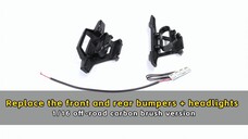 Replace the nylon rear axle seat - 1/16 off-road carbon brush version