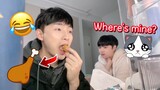 Eating Alone While Boyfriend's Sleeping Prank **Life is Difficult, He Says**[Gay Couple BL]