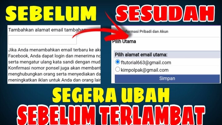 Cara Mengganti Email Utama Facebook Di Android | Cara Ubah Email Utama Akun Facebook