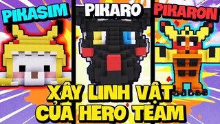 SIRO THỬ THÁCH XÂY LINH VẬT CỦA HERO TEAM PHIÊN BẢN PIKA SIM CÙNG MÈO SIMMY VÀ KAIRON