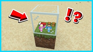 MIPAN & ZUZUZU BERTAHAN HIDUP DI DUNIA DALAM KACA DI MINECRAFT SURVIVAL! SUSAH BANGET