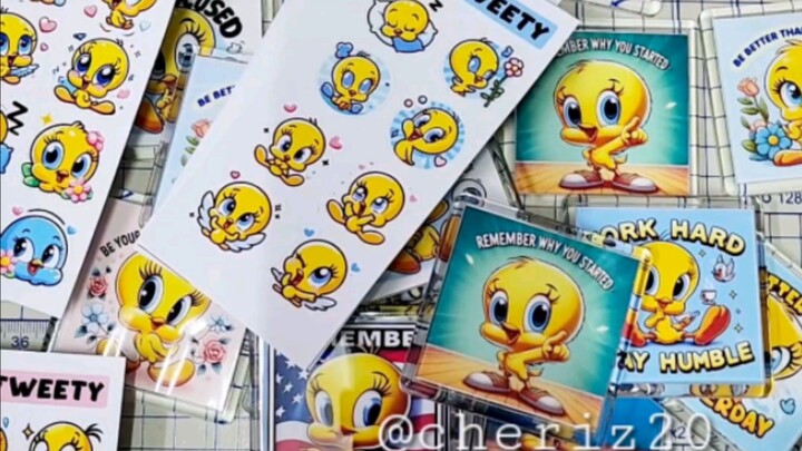 tweety bird stationary stickers