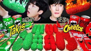 ASMR MUKBANG 직접 만든 타키스 대왕 가래떡 떡볶이 불닭볶음면 치즈스틱 핫도그 먹방 & 레시피 FIRE NOODLES AND Tteokbokki EATING SOUND!