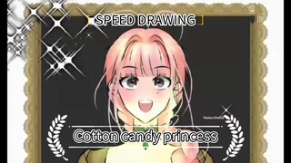 SPEED DRAWING || COTTON CANDY PRINCESS