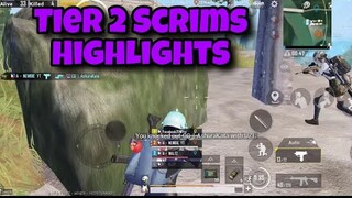 1 VS 4 CLUTCH TIER 2 SCRIMS BEST GAMEPLAY HIGHLIGHTS | IPHONE XR PUBG MOBILE