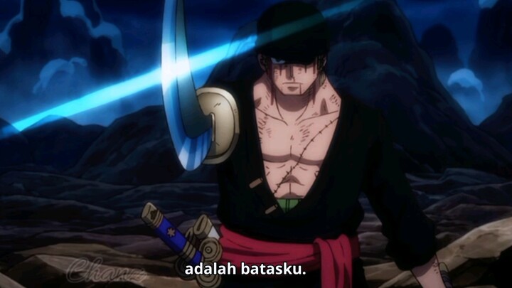 Untuk melindungi Luffy(Kekuatan Zoro yg sesungguhnya)