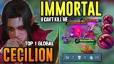 100% IMMORTAL! CECILION BEST BUILD 2021 | TOP 1 GLOBAL CECILION GAMEPLAY | MOBILE LEGENDS✓