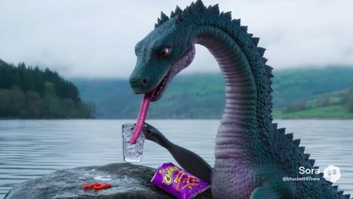 Loch Ness Cheetos ASMR [SORA AI]