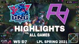 Highlight LNG vs RA (All Game) LPL Mùa Xuân 2021 | LPL Spring 2021 | LNG Esports vs Rare Atom