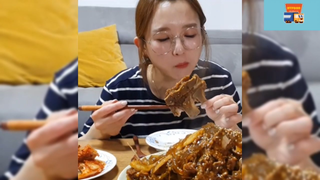 Mukbang thịt nướng và sường sốt #anngon