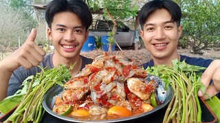 ตำกุ้งสดปูม้ารสเด็ด เผ็ดแซ่บโดนใจ.