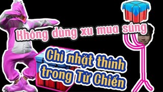 Chơi tử chiến nhưng chỉ Nhặt Thính trong FreeFire | Chú Xám