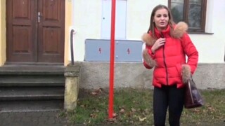 18++ Busty Blonde Missed Train & Make Agreement with Stranger in Van