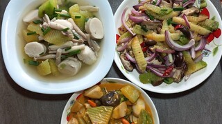 Ba món chay ngon. dưa lưới. ngon dòn ngọt. mát gan