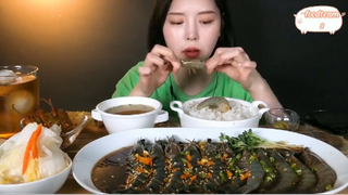 Cơm cùng tôm hổ đen nước tương 2 #amthuc