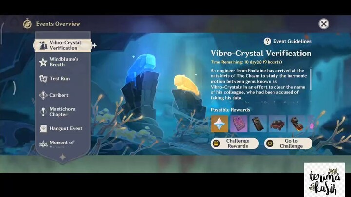Vibro Crystal Verification Genshin Impact Event Part 3