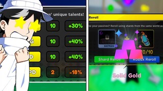 PEGUEI SOLID GOLD E AUMENTEI O TALENTO DO MEU DIVINO NO ANIME FIGHTERS (ROBLOX)