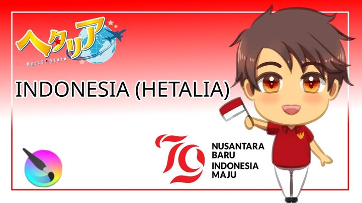 [KRITA TIMELAPSE] Indonesia (Hetalia) 🇮🇩