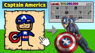 Minecraft Bedwars, Nhưng Vẽ Siêu Anh Hùng Marvel Được Vũ Khí Siêu Mạnh Troll Noob Team ??