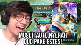 DUO RANKED PAKE ESTES LAWANNYA LANGSUNG AUTO NYERAH ! - MOBILE LEGENDS INDONESIA