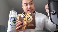 ASMR Eating Magnum Ice Cream & Whipped Cream + Finger Licking