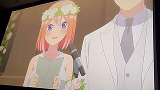 Pada akhirnya, pernikahan bunga di mana Yotsuba memenangkan lima poin yang sama telah berakhir.