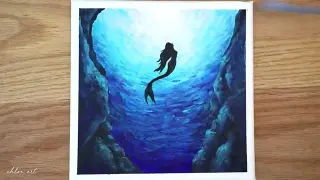 Mermaid Acrylic Painting Tutorial