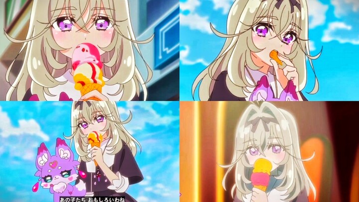 Luluca’s mom stays silent, just endlessly eating ice cream while watching her coworker get beaten up
