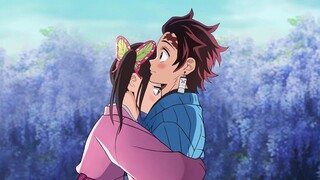 The love story of Kamado Tanjirou and Tsuyuri Kanao in Demon Slayer