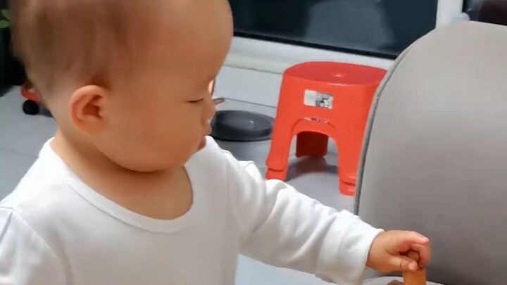 At such a young age, he's already mastered the bubble sort algorithm! Grandma's doing great too—she 