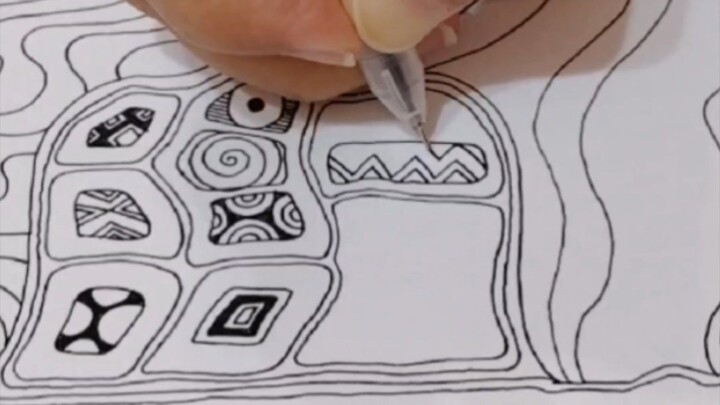 Zentangle - Square grid 小方格禅绕图  #zentangle #art #creative #easydraw #learntodraw #handcraft #禅绕画 #治愈