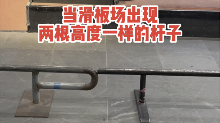 When two poles of the same height appear at the skate park 🛹