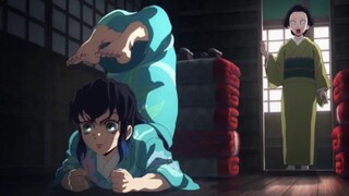 "Inosuke benar-benar menungguku untuk disegel dengan tudung, dia sangat tampan!" #Kimetsu no Yaiba b