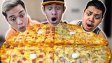 EATING BIGGEST PIZZA CHALLENGE! you win 10,000 CASH with BILLIONAIRE GANG!