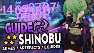 Kuki Shinobu la 4⭐ UNIQUE ! Guide Artéfacts, Teams & Armes ! | Genshin Impact