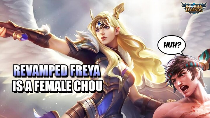 REVAMPED FREYA IS JUST CHOU WITH ATTACK SPEED - FREYA MONTAGE MLBB