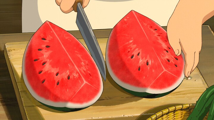 "Kuharap musim panas ini, semangka yang dipotong ibuku tidak berbau bawang putih..."