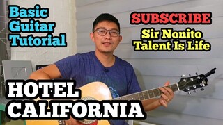 HOTEL CALIFORNIA | BASIC GUITAR TUTORIAL FOR BEGINNERS