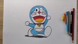 Cara Mewarnai Gambar Doraemon Menggunakan Pensil Warna