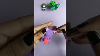 Teddy keychain diy 😍|| clay art ||#shorts  #viral #teddybear