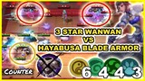3 STAR WANWAN 6443 CADIA  HOW TO COUNTER HAYABUSA BLADE ARMOR SWORDSMAN-Mobile Legends Bang Bang